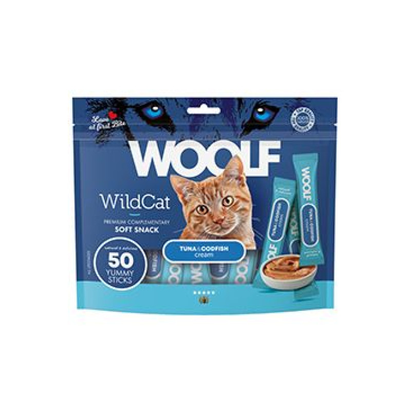 WOOLF WildCat Cream Regular Tuna&Codfish 50x14g