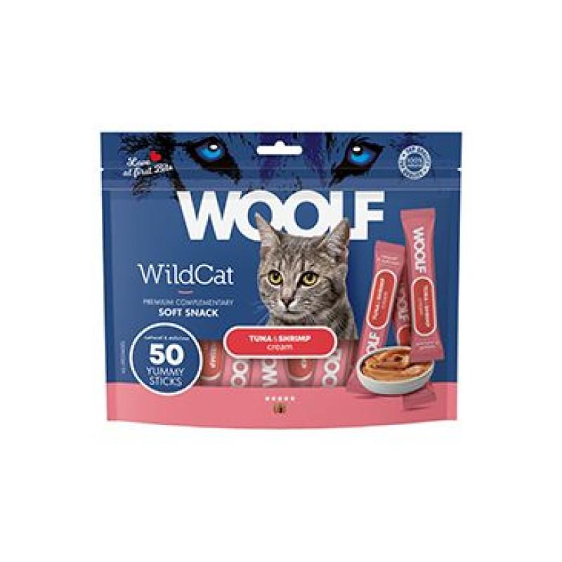 WOOLF WildCat Cream Regular Tuna&Shrimp 50x14g
