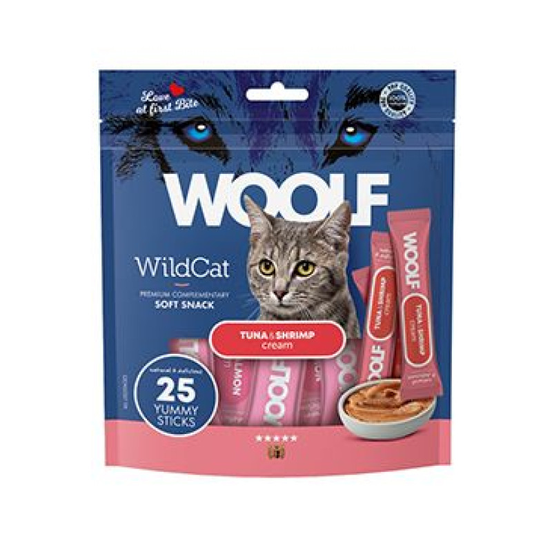WOOLF WildCat Cream Regular Tuna&Shrimp 25x14g