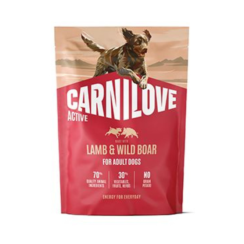 Carnilove Dog Active Dry Lamb&Wild Boar Adult AB 1,5kg