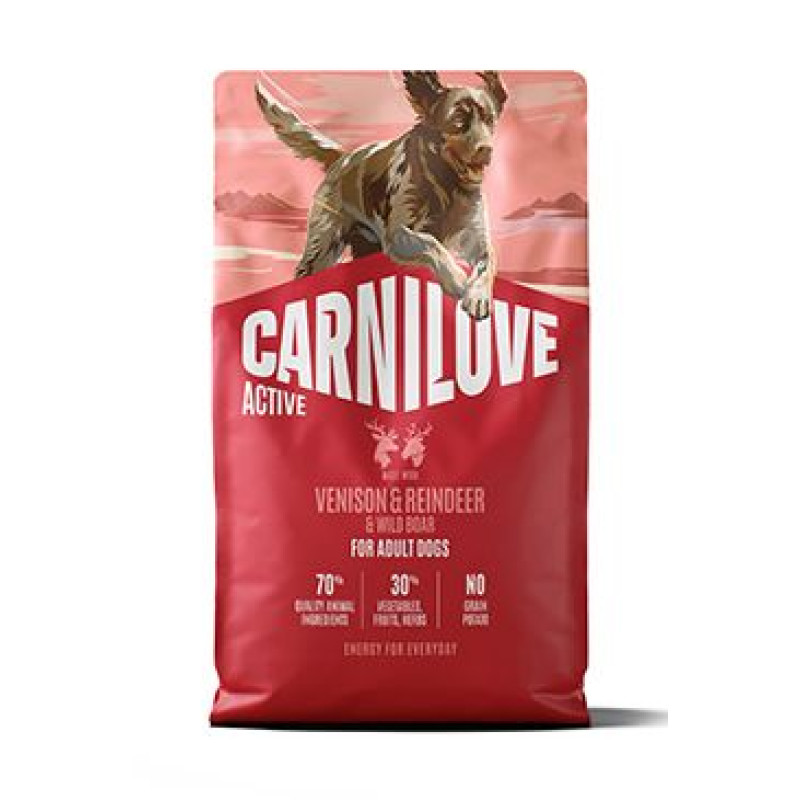 Carnilove Dog Active Dry Venis&Rein&Wild AdultAB 4kg