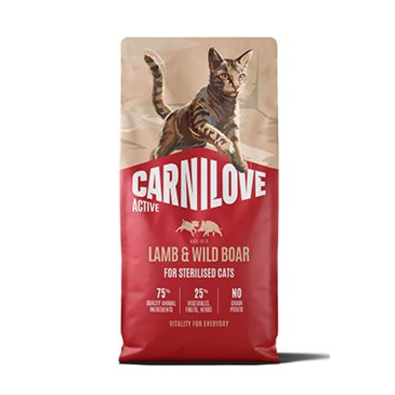 Carnilove Cat Active Dry Lamb& Wild Steril.Ad.AB 6kg