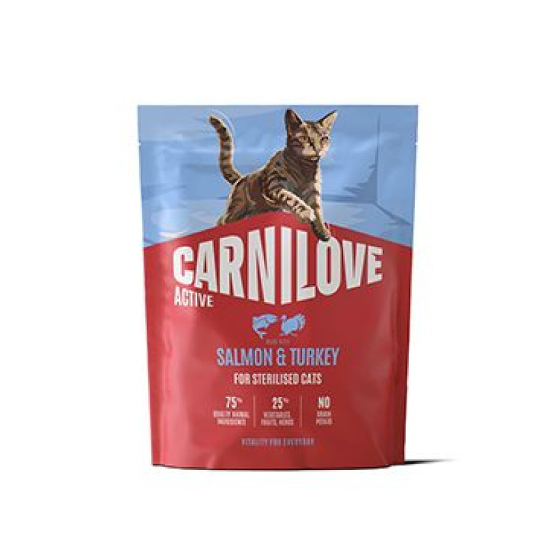 Carnilove Cat Active Dry Salmo&Turkey Steril.Ad.AB400g