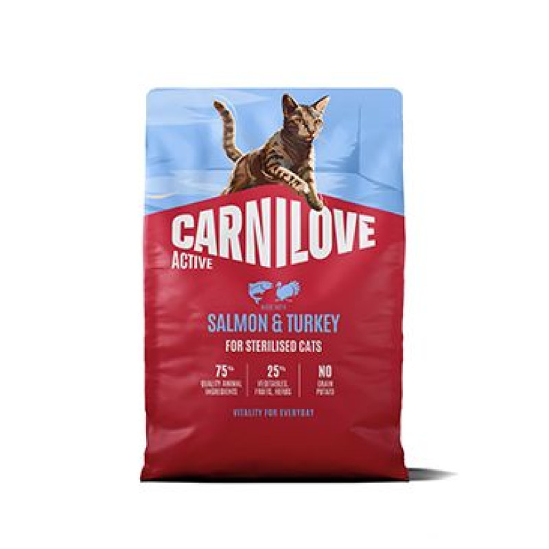 Carnilove Cat Active Dry Salmon&Turkey Steril.Ad.AB2kg