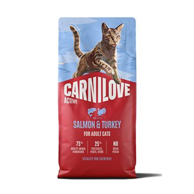 Carnilove Cat Active Dry Salmon&Turkey Adult AB 6kg