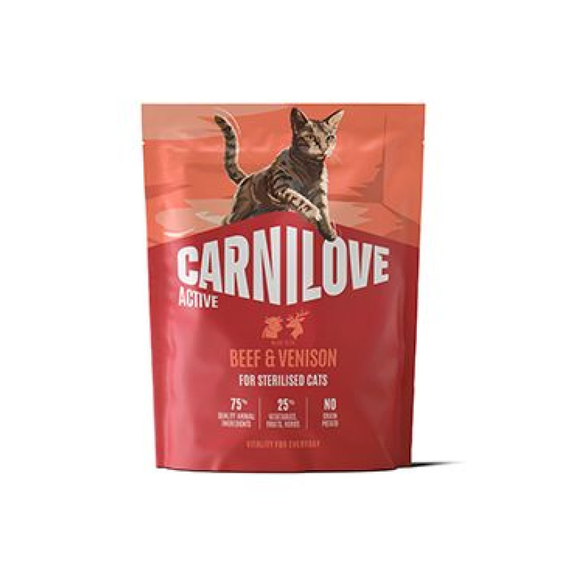 Carnilove Cat Active Dry Beef&Venis.Steril.Ad.AB400g