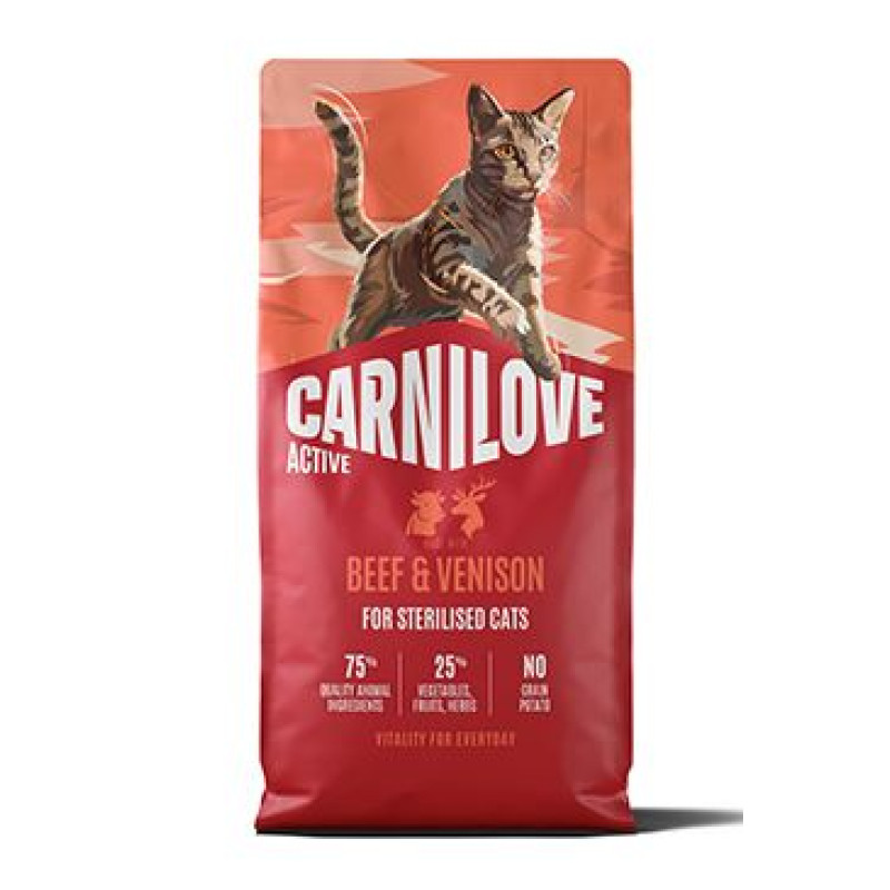 Carnilove Cat Active Dry Beef&Venis.Steril.Ad.AB6kg
