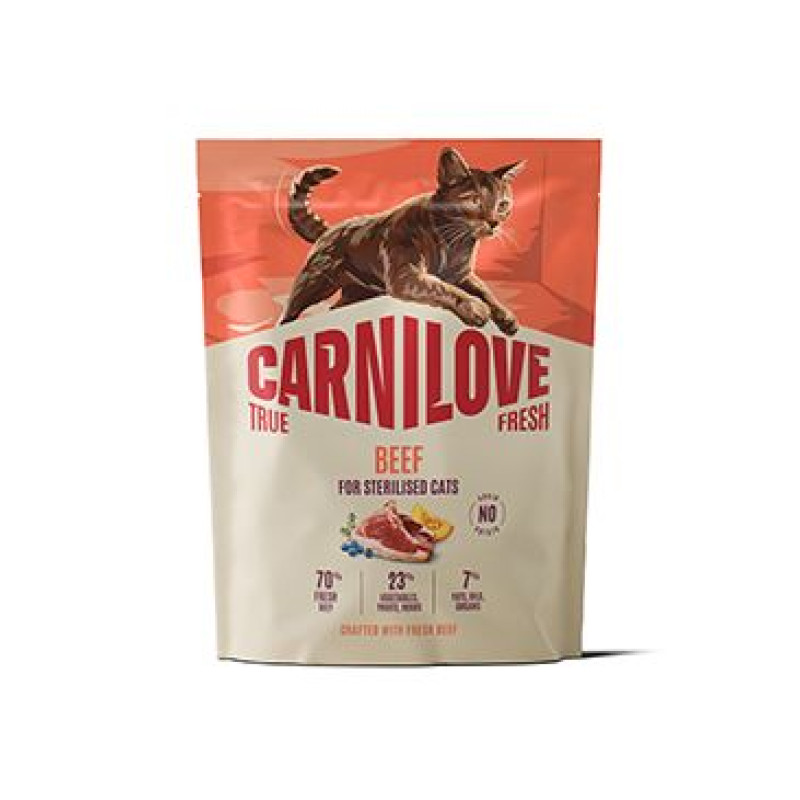 Carnilove Cat True Fresh Dry Beef Steril. Ad.AB 400g