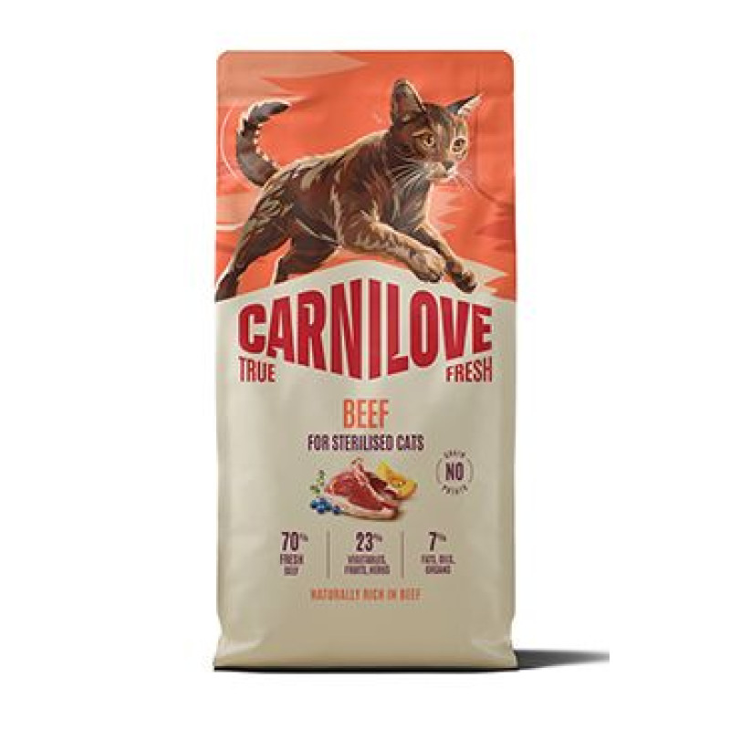 Carnilove Cat True Fresh Dry Beef Steril. Adult AB 6kg
