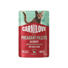 Carnilove Cat Pouch Gravy Pheasant+Rasp.Leaves 85g