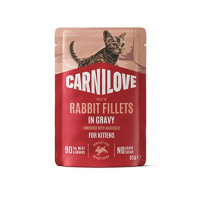 Carnilove Cat Pouch Gravy Rabbit+Marigold Kittens 85g