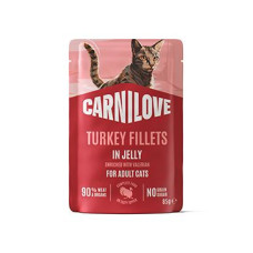 Carnilove Cat Pouch Jelly Turkey+Valerian 85g