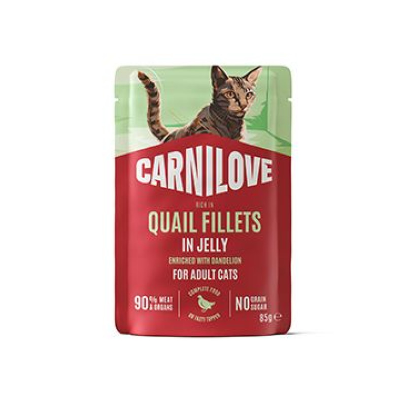 Carnilove Cat Pouch Jelly Quail+Dandelion 85g