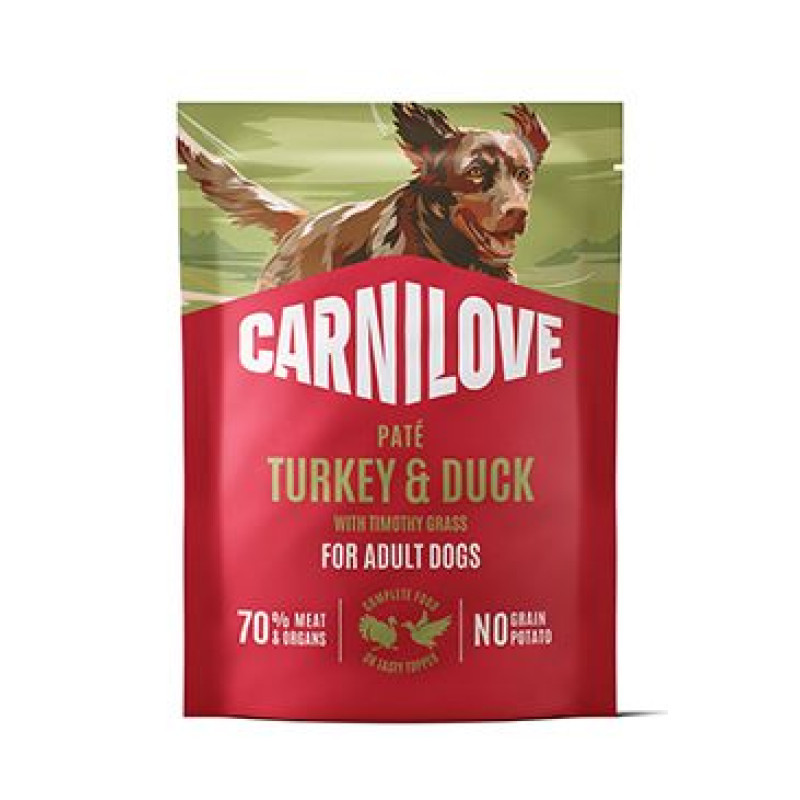 Carnilove Dog Pouch Paté Turkey&Duck+Timothy  300g