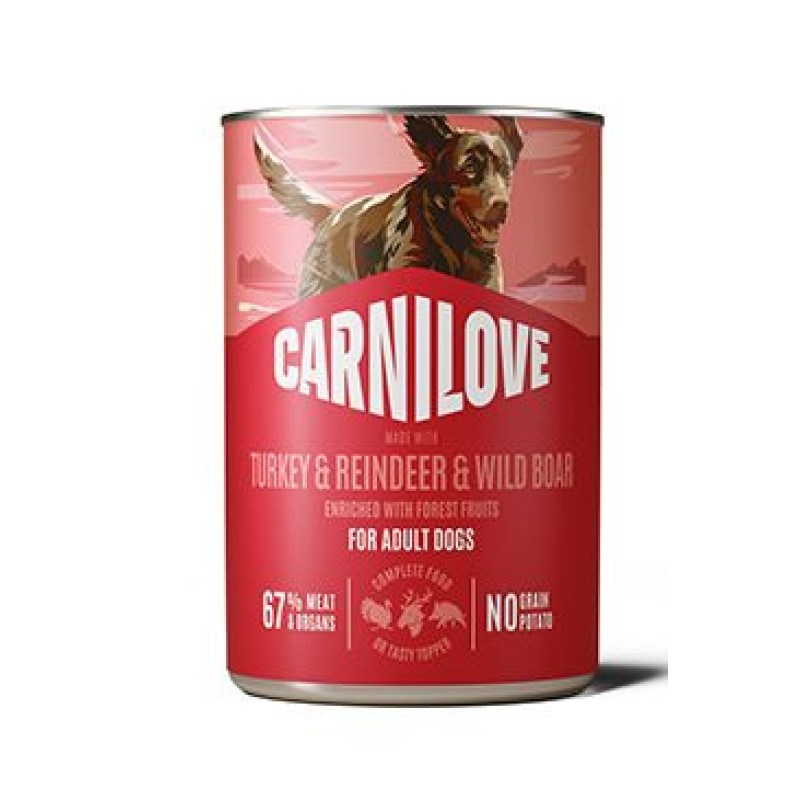Carnilove Dog Can Paté Turkey&Reindeer&Wildboar 400g