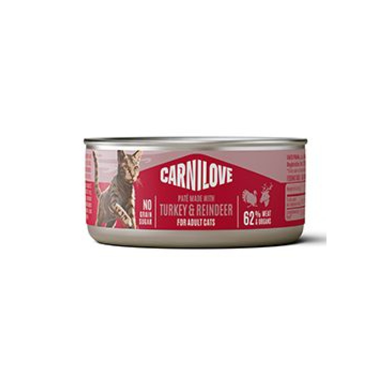 Carnilove Cat Can Paté Turkey & Reindeer 100g