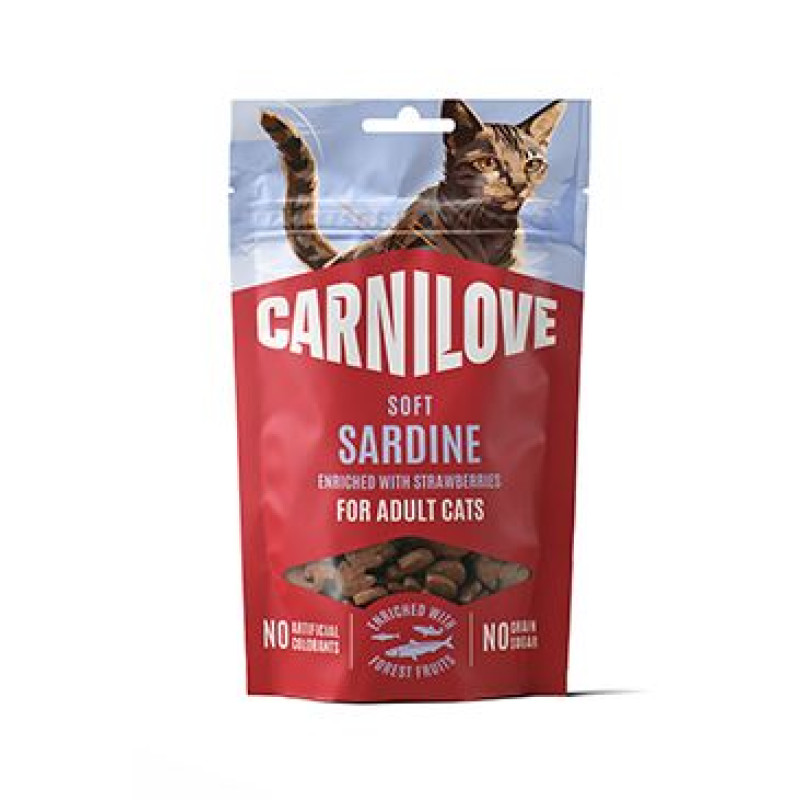 Carnilove Cat SOFT Snack Sardine+Strawberry 50g