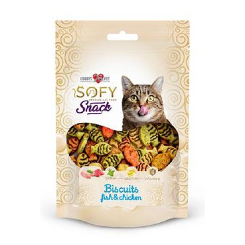 Pochoutka Aiko Cat SOFY Snack Bisciut Fish&Chicken 50g
