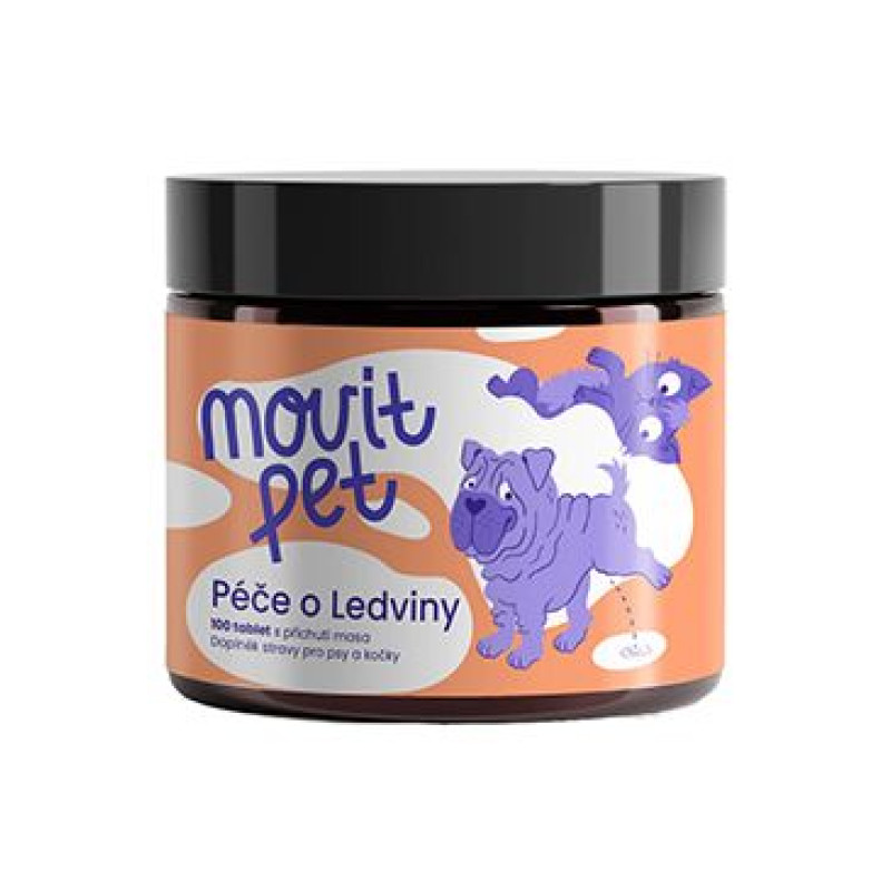 MOVit PET Péče o ledviny, s příchutí masa 100tbl