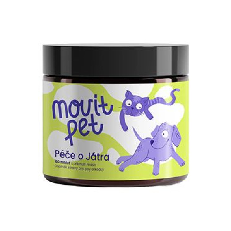 MOVit PET Péče o játra, s příchutí masa 100tbl