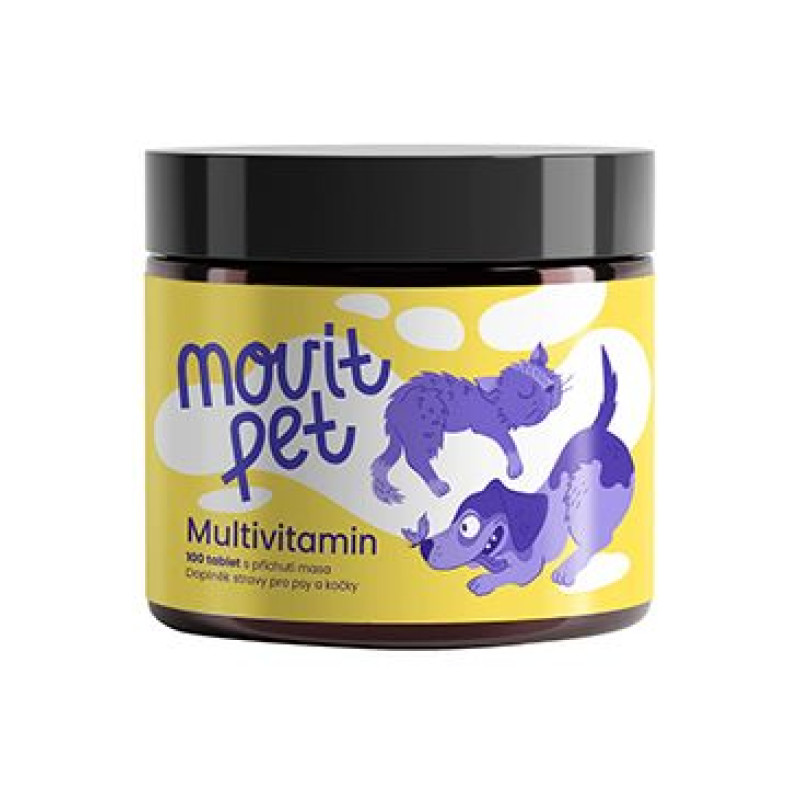 MOVit PET Multivitamin, s příchutí masa 100tbl
