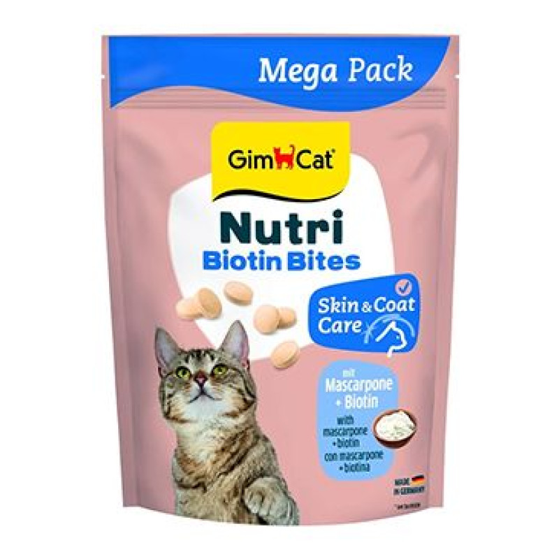 GimCat Nutri Biotin Bites tablety s mascarpone 425g