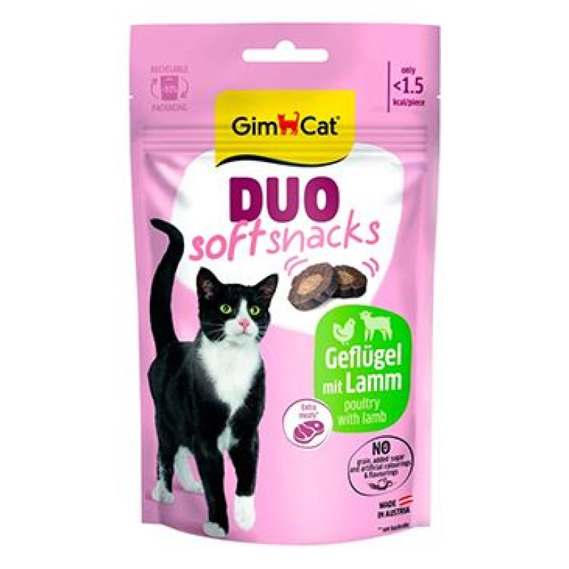 GimCat Duo Soft Snacks drůbeží&jehně 50g