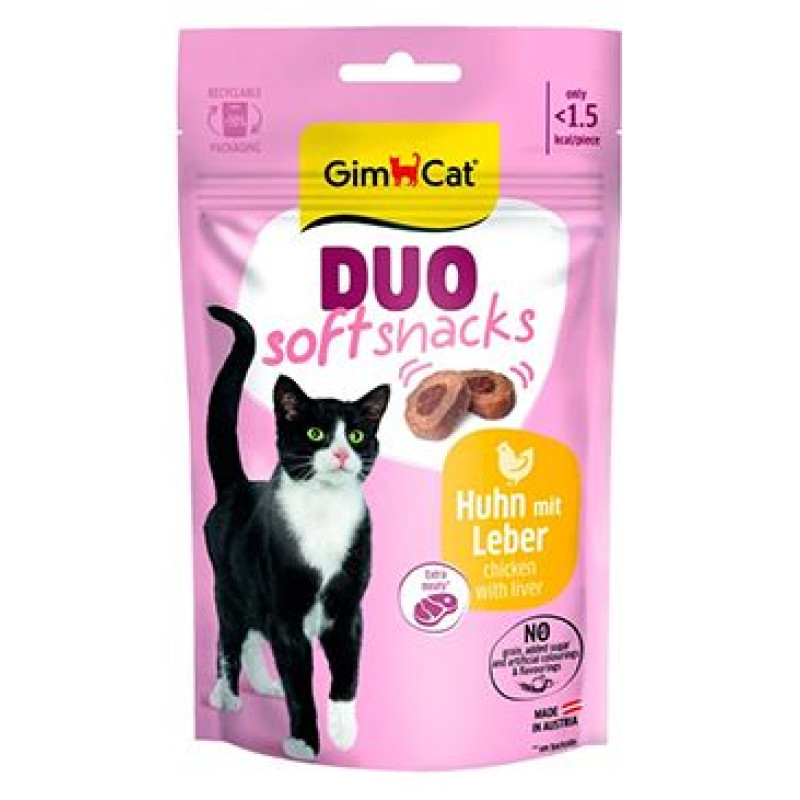 GimCat Duo Soft Snacks kuře s játry 50g
