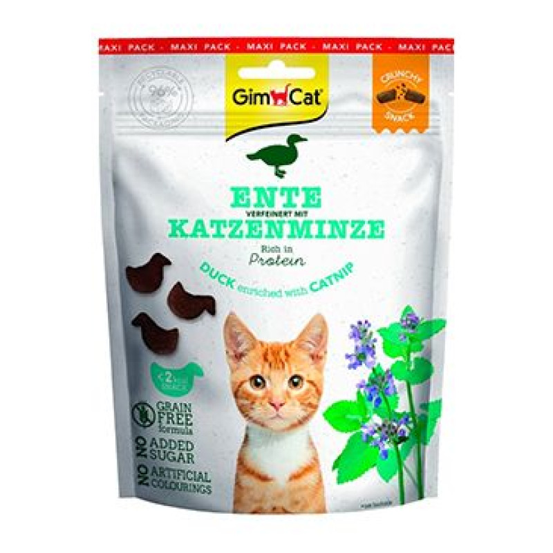 GimCat Crunchy Snacks kachna&šanta kočičí 140g