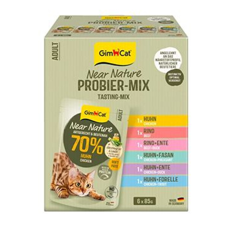 GimCat Near Nature kapsa mix 6x85g