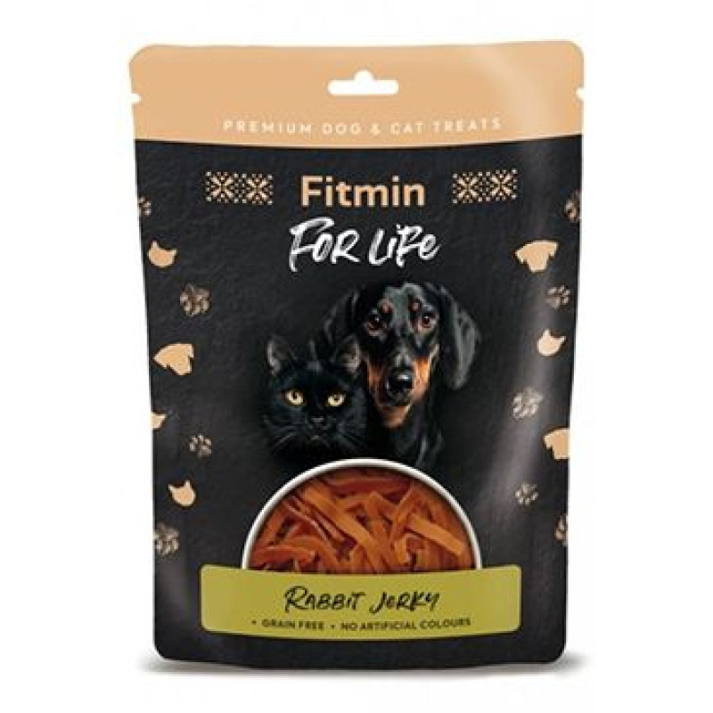 Fitmin FL dog,cat poch. Králičí jerky 70g