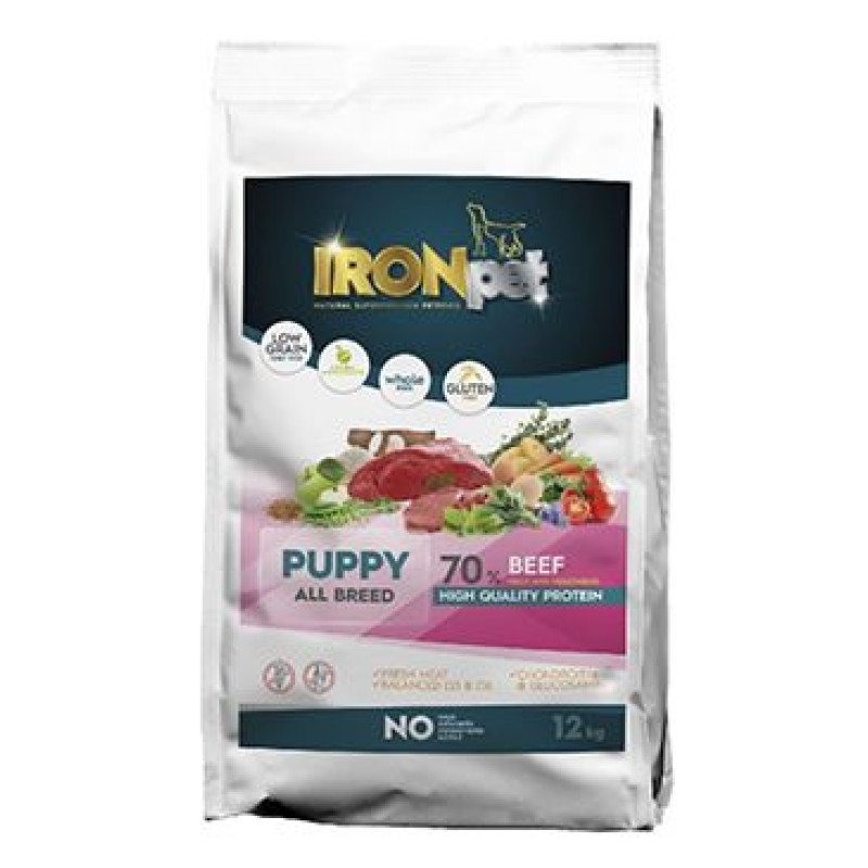 IRONpet Dog Puppy All Breed Beef 12kg