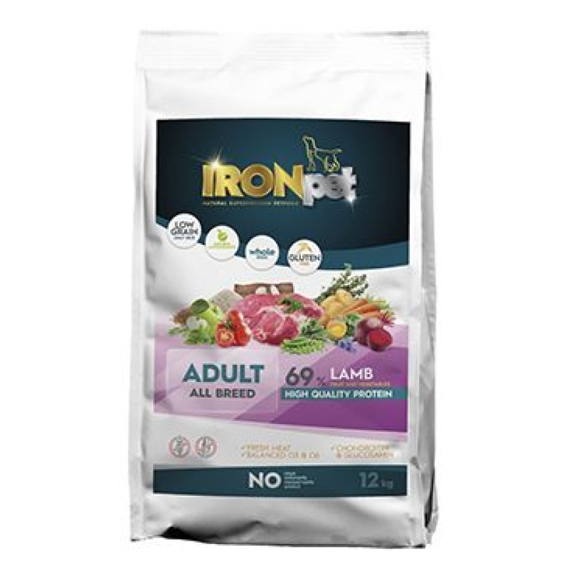 IRONpet Dog Adult All Breed Lamb 12kg