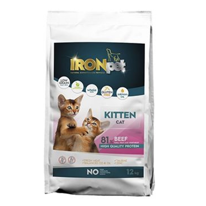 IRONpet Cat Kitten Beef 12kg