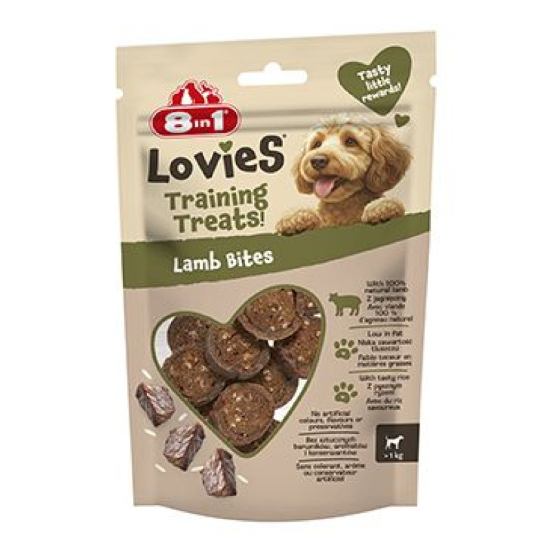 Pochoutka 8in1 Lovies Training Treats Lamb Bites 90g