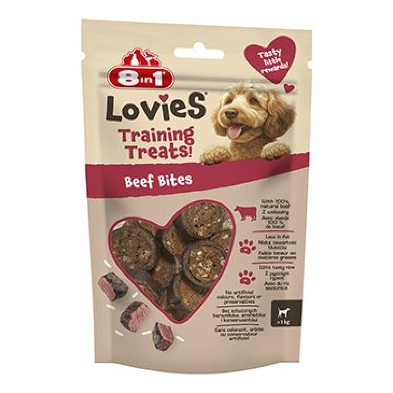 Pochoutka 8in1 Lovies Training Treats Beef Bites 90g