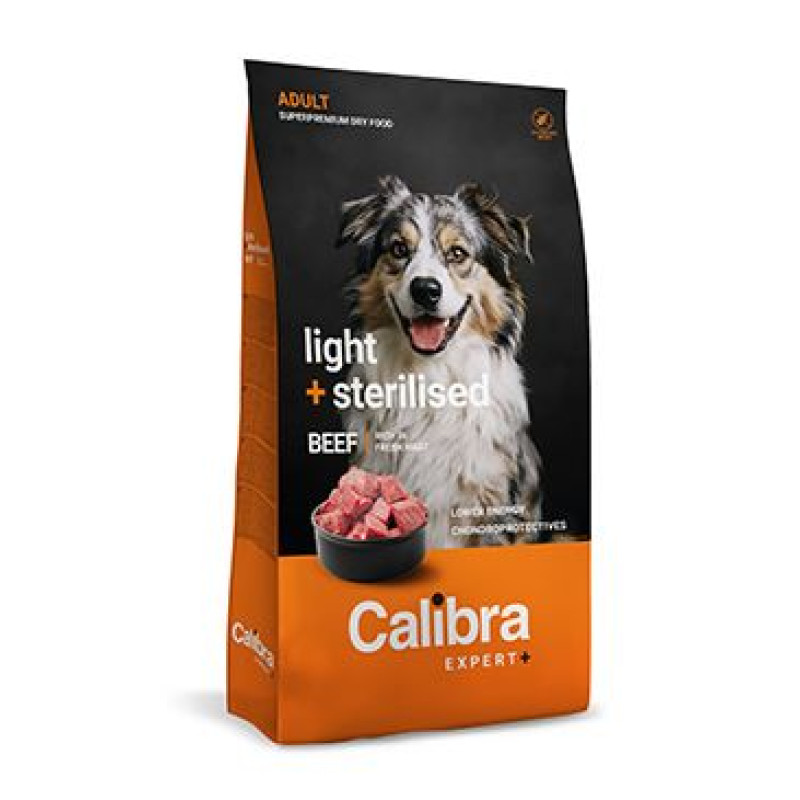 Calibra Dog EXPERT+ Adult Light & Sterilised Beef 750g