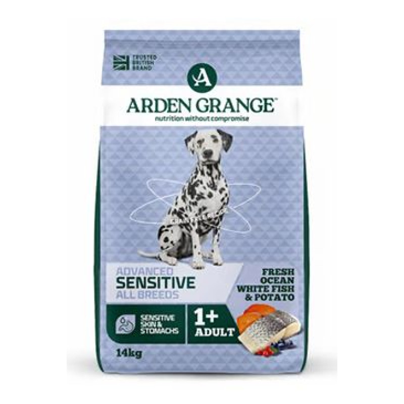 Arden Grange Dog GF Adult Sen.Oc.White Fish&Potato14kg