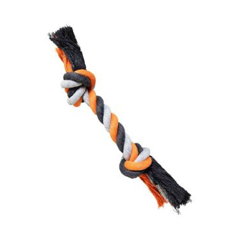 Hračka pes Uzel bavlněný 100cm/1000g šedá/oranž HipHop