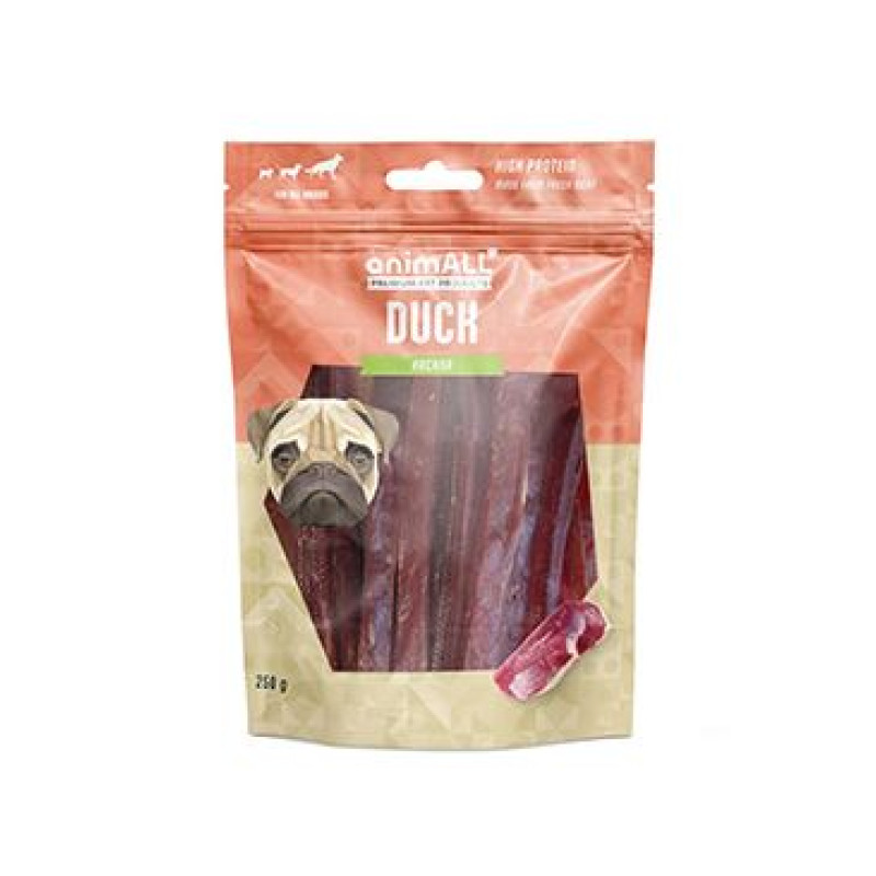 animALL Měkké kachní proužky 250g