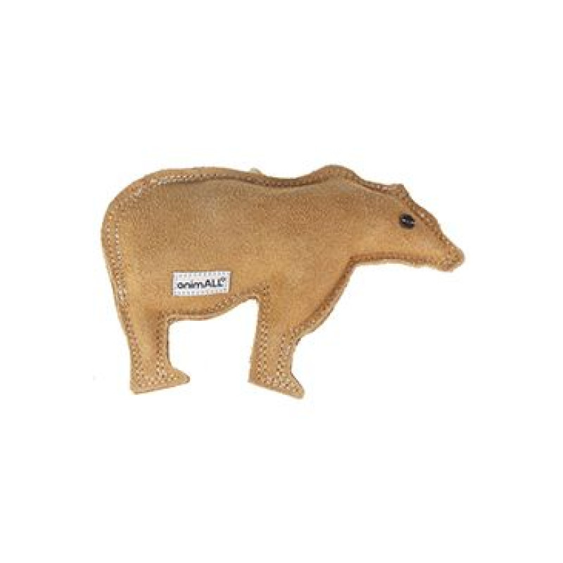 Hračka pes animALL Medvěd kůže, natural 23x16cm