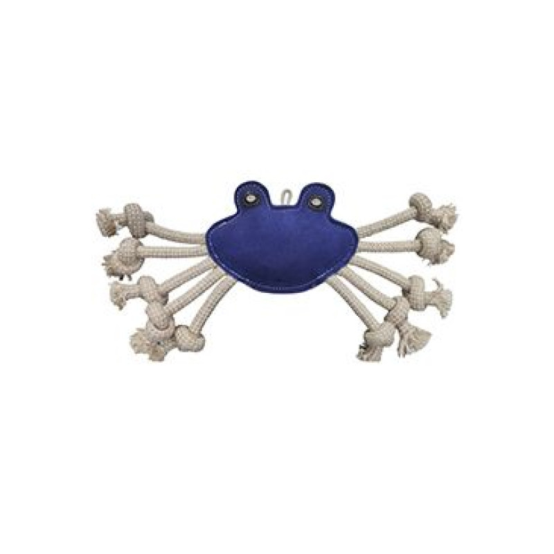 Hračka pes animALL Krab s provazy kůže,barevný 33x20cm