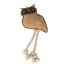 Hračka pes animALL Sova s provazy kůže, natural 28cm