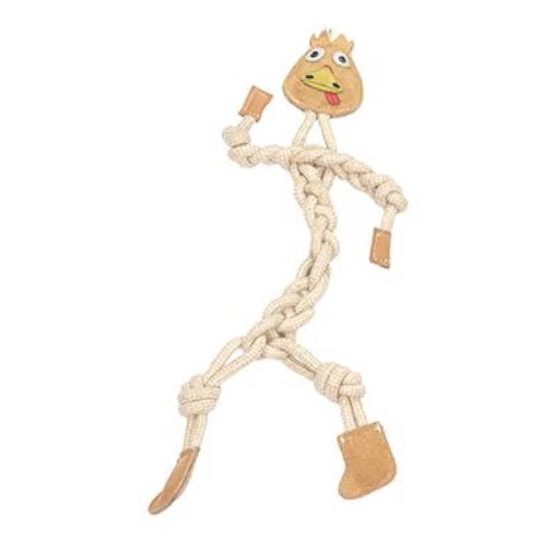 Hračka pes animALL Krůta kůže+lano Mr.Roper 47cm
