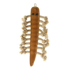 Hračka pes animALL Stonožka kůže, natural 26,5x14cm