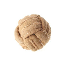 Hračka pes animALL Kožený míč kůže, natural S 6cm