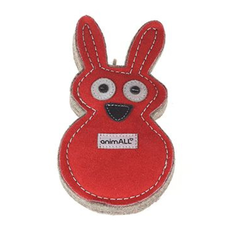Hračka pes animALL Králík kůže, barevný 18x11cm