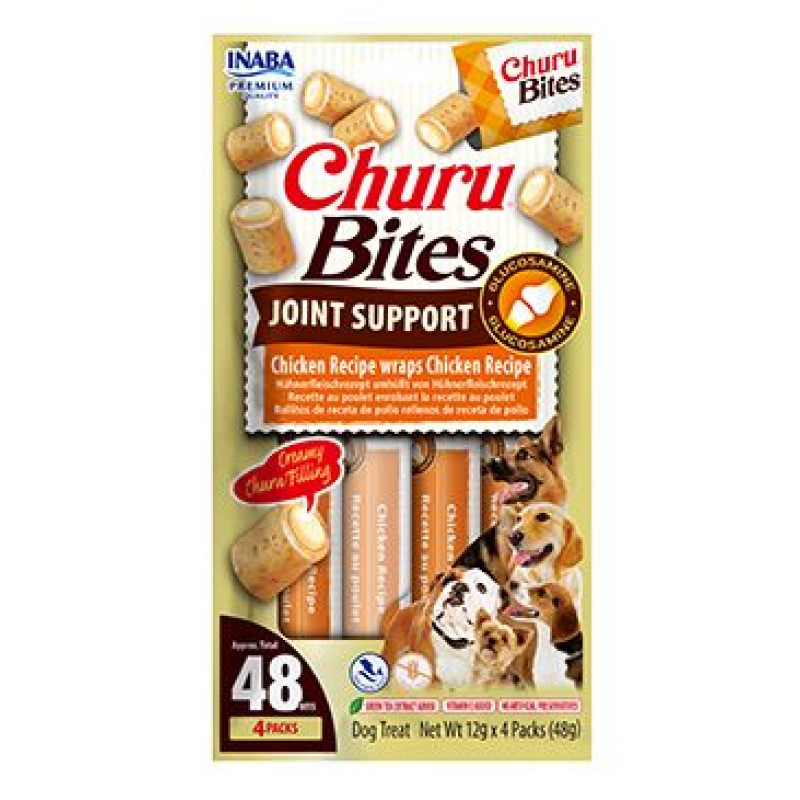 Churu Dog Bites Joint Supp.Chick.wraps Chicken 4x12g