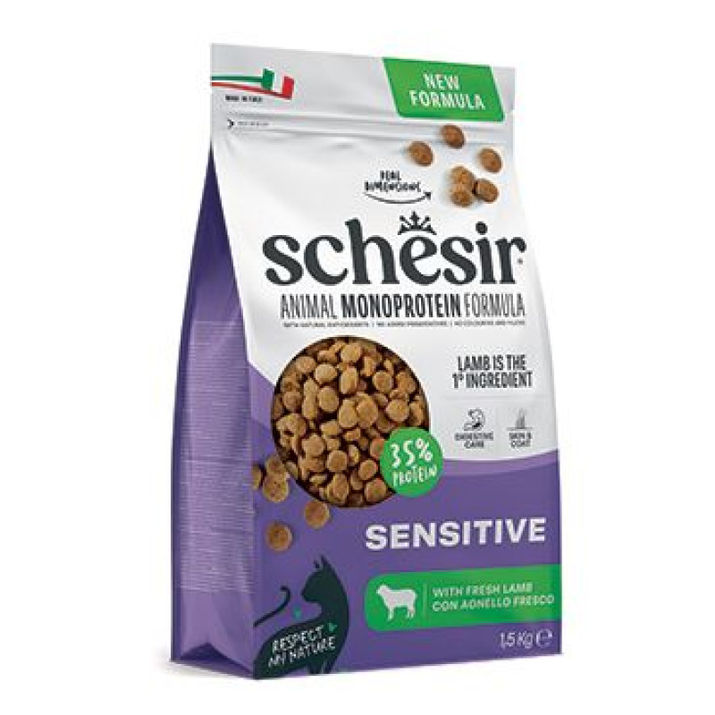 Schesir Cat Animal Monoprotein Sensitive jehněčí 1,5kg