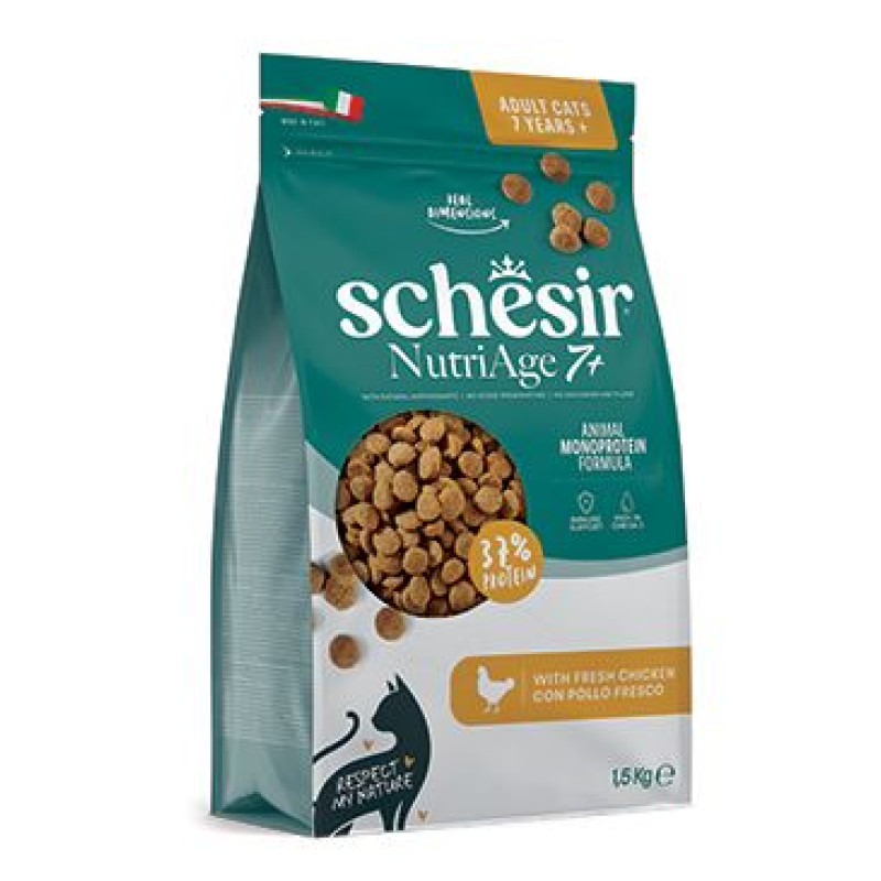 Schesir Cat Animal Monoprotein NutriAge 7+ kuře 1,5kg